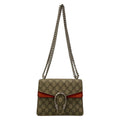 Gucci Shoulder Bag Dionysus Dark Brown Beige Red Chain