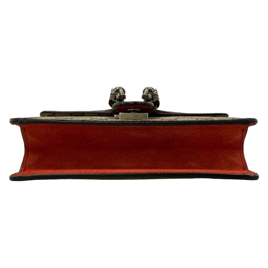 Gucci Shoulder Bag Dionysus Dark Brown Beige Red Chain — view 5