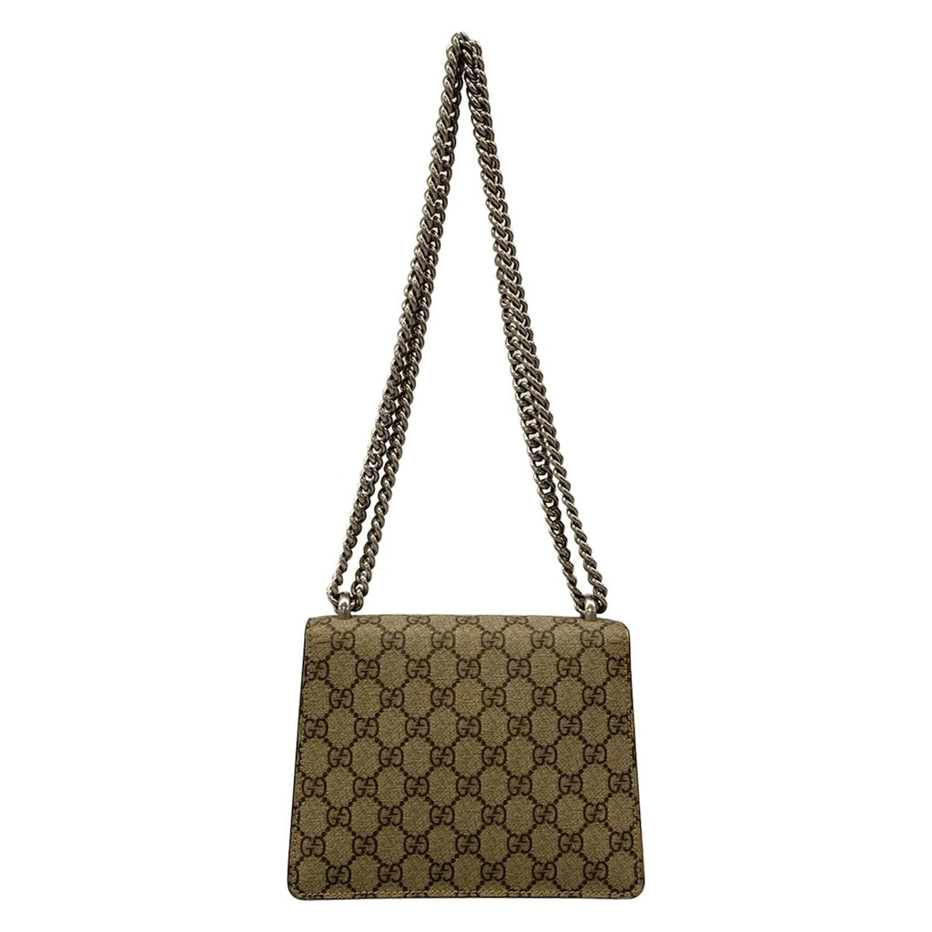 Gucci Shoulder Bag Dionysus Dark Brown Beige Red Chain — view 3