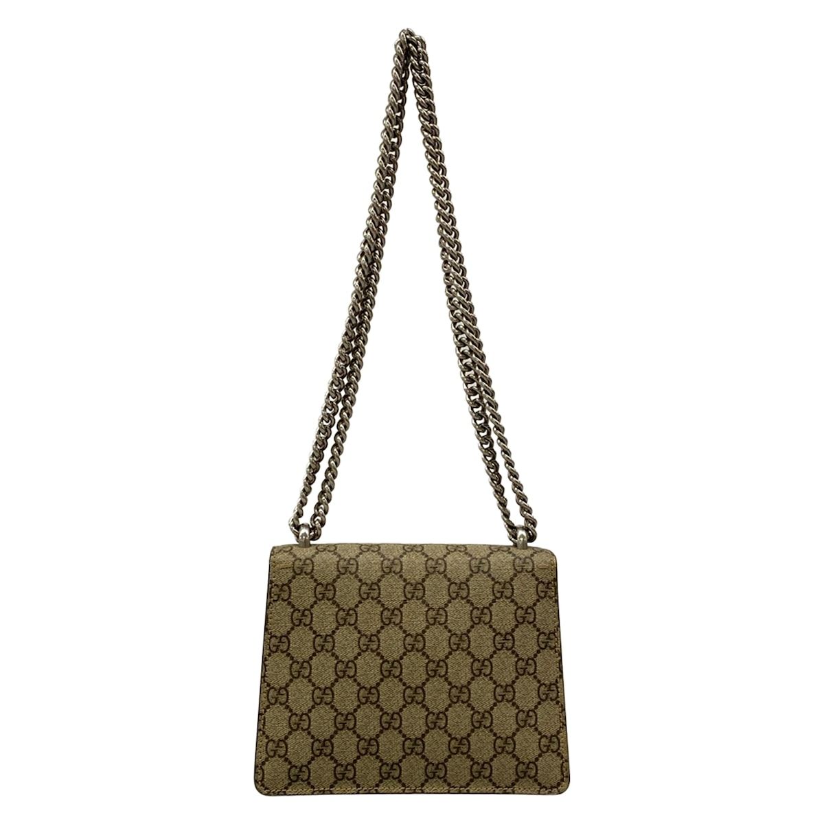 Gucci Shoulder Bag Dionysus Dark Brown Beige Red Chain — view 3