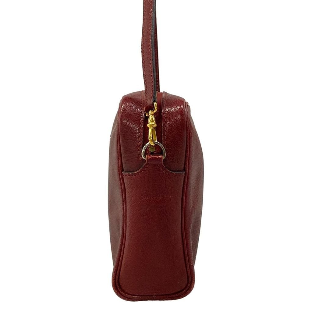 Hermes Shoulder Bag Red Gold Jockey Leather — view 4