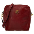 Hermes Shoulder Bag Red Gold Jockey Leather