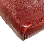 Hermes Shoulder Bag Red Gold Jockey Leather — view 6