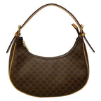 Celine Handbag Ava Dark Brown Light Macadam Pattern Leather