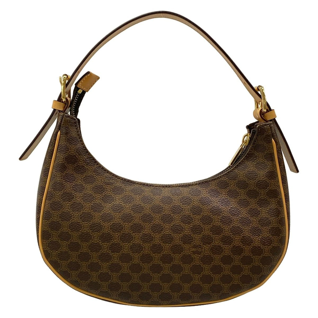Celine Handbag Ava Dark Brown Light Macadam Pattern Leather — view 3