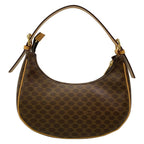 Celine Handbag Ava Dark Brown Light Macadam Pattern Leather — view 3