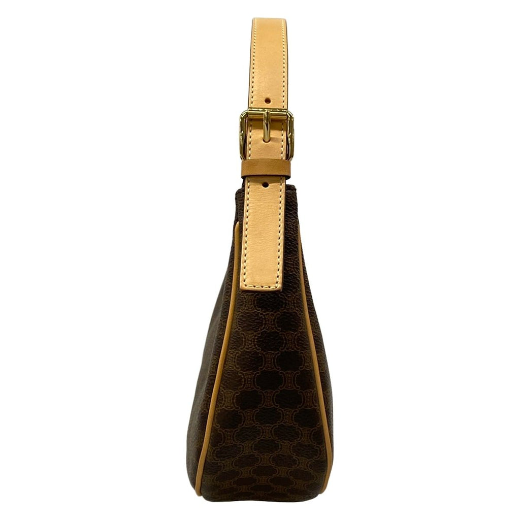 Celine Handbag Ava Dark Brown Light Macadam Pattern Leather — view 4