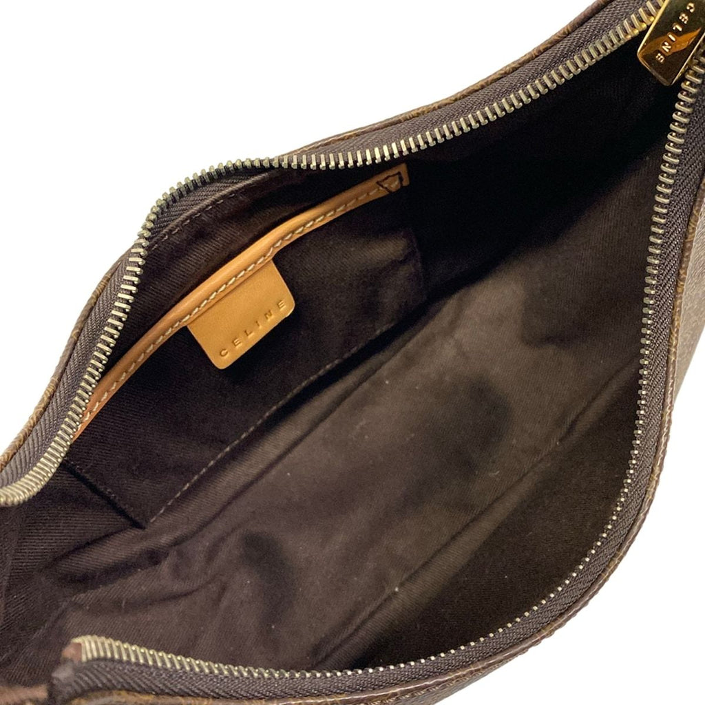 Celine Handbag Ava Dark Brown Light Macadam Pattern Leather — view 7