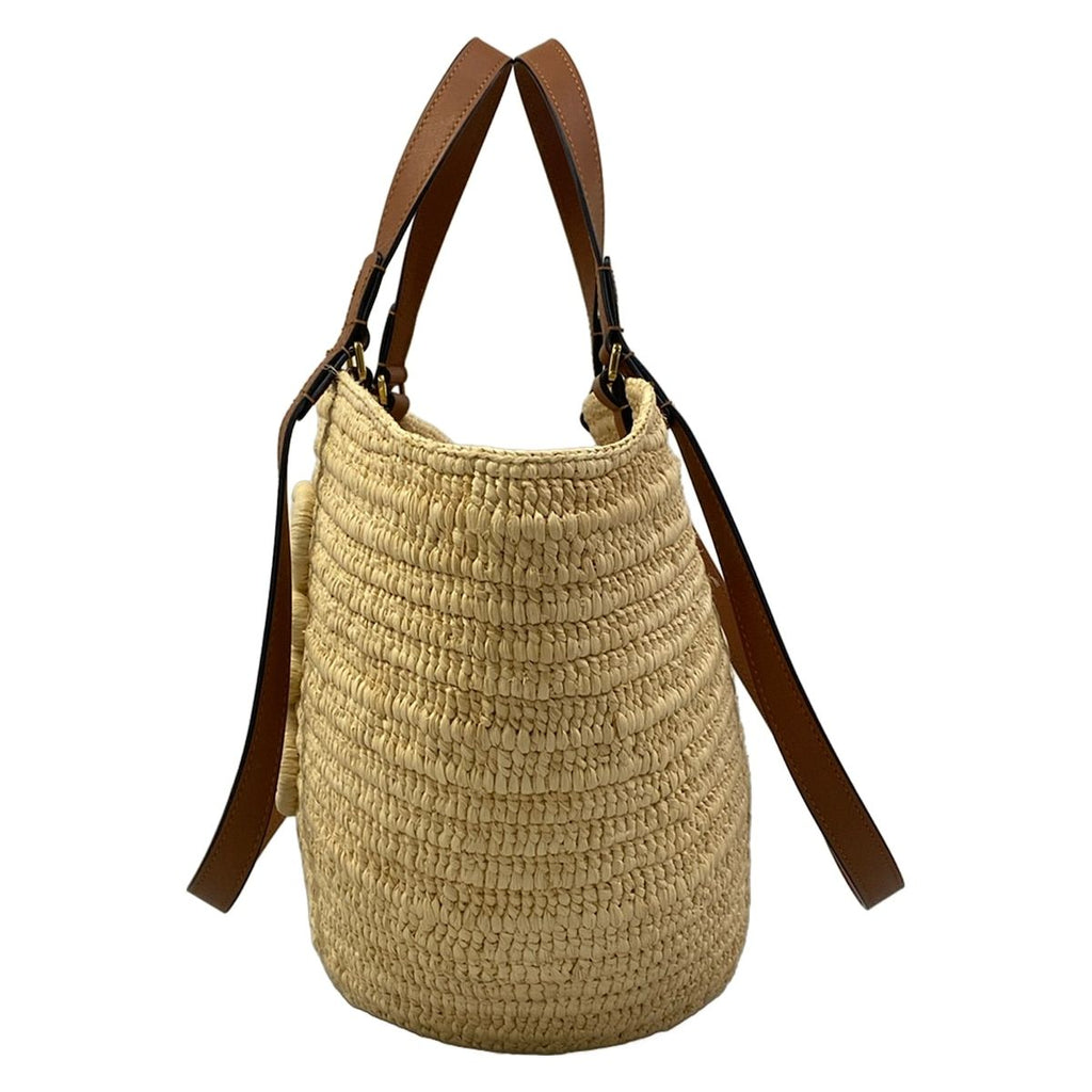 Loewe Tote Bag Eclipse Basket Medium Beige Dark Brown — view 4