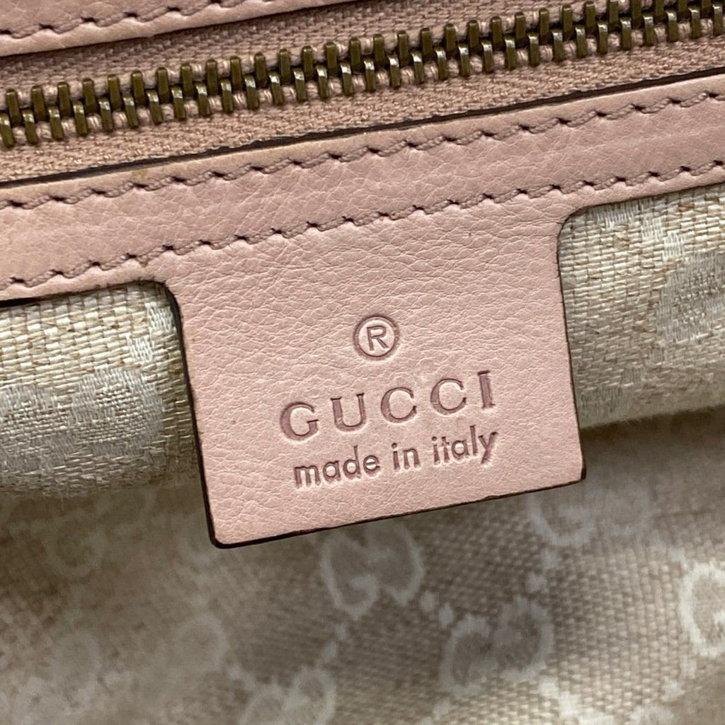 Gucci Handbag Soft Stirrup Pink Beige Leather — view 8