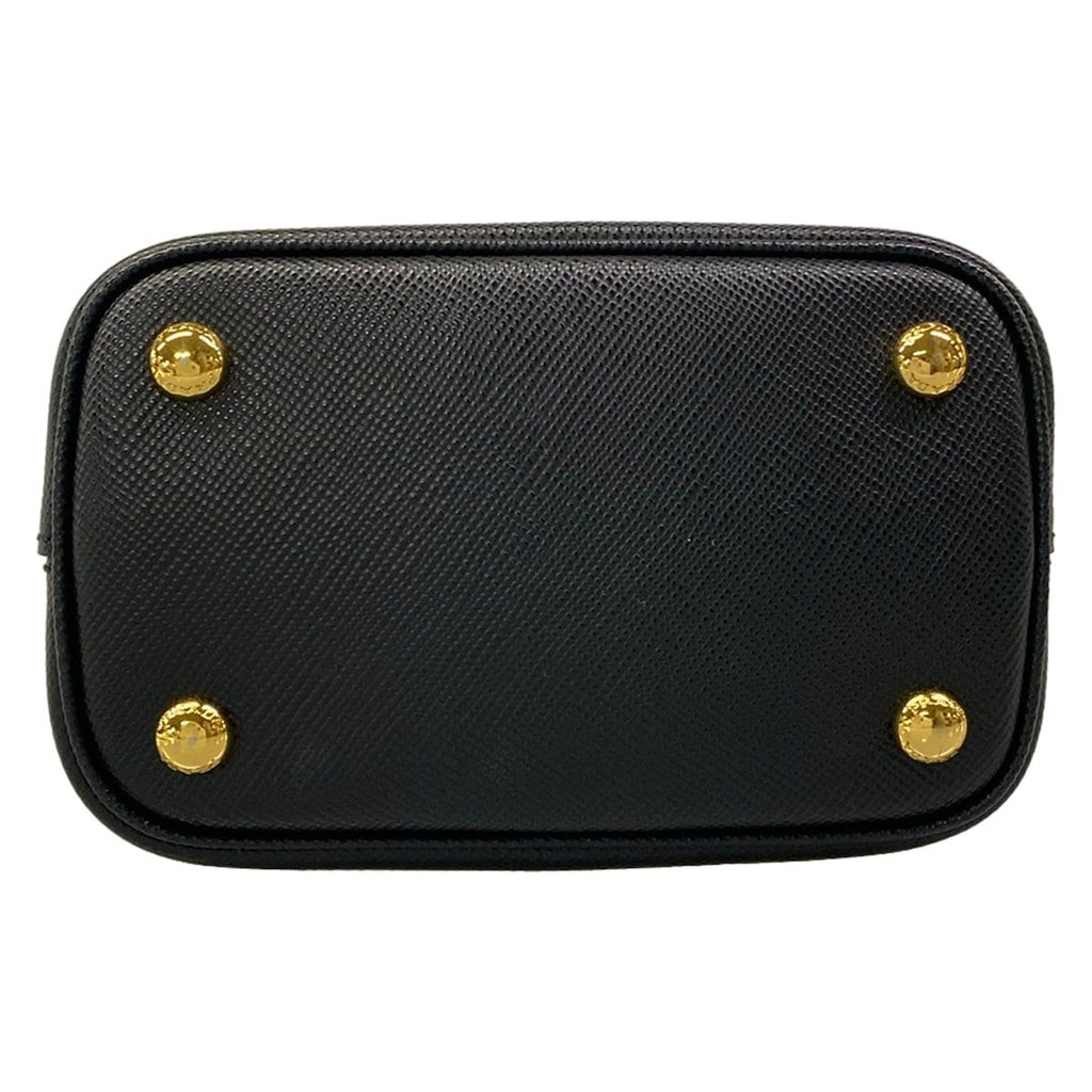 Prada Handbag Panier Small Black Gold Leather — view 5