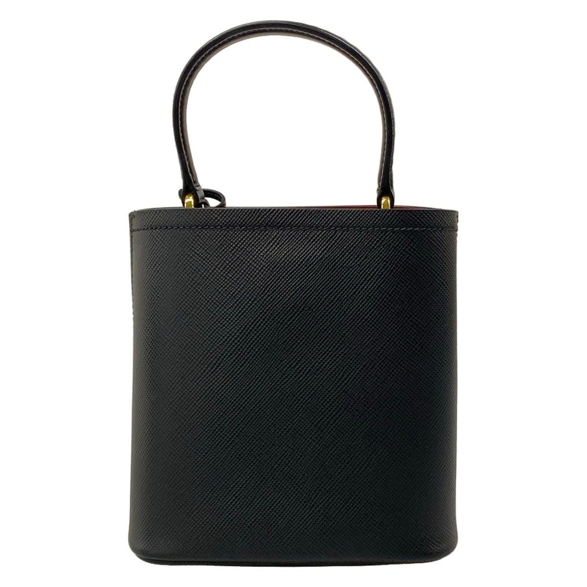 Prada Handbag Panier Small Black Gold Leather — view 3