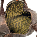 Fendi Handbag Spy Bag Dark Brown Leather — view 7