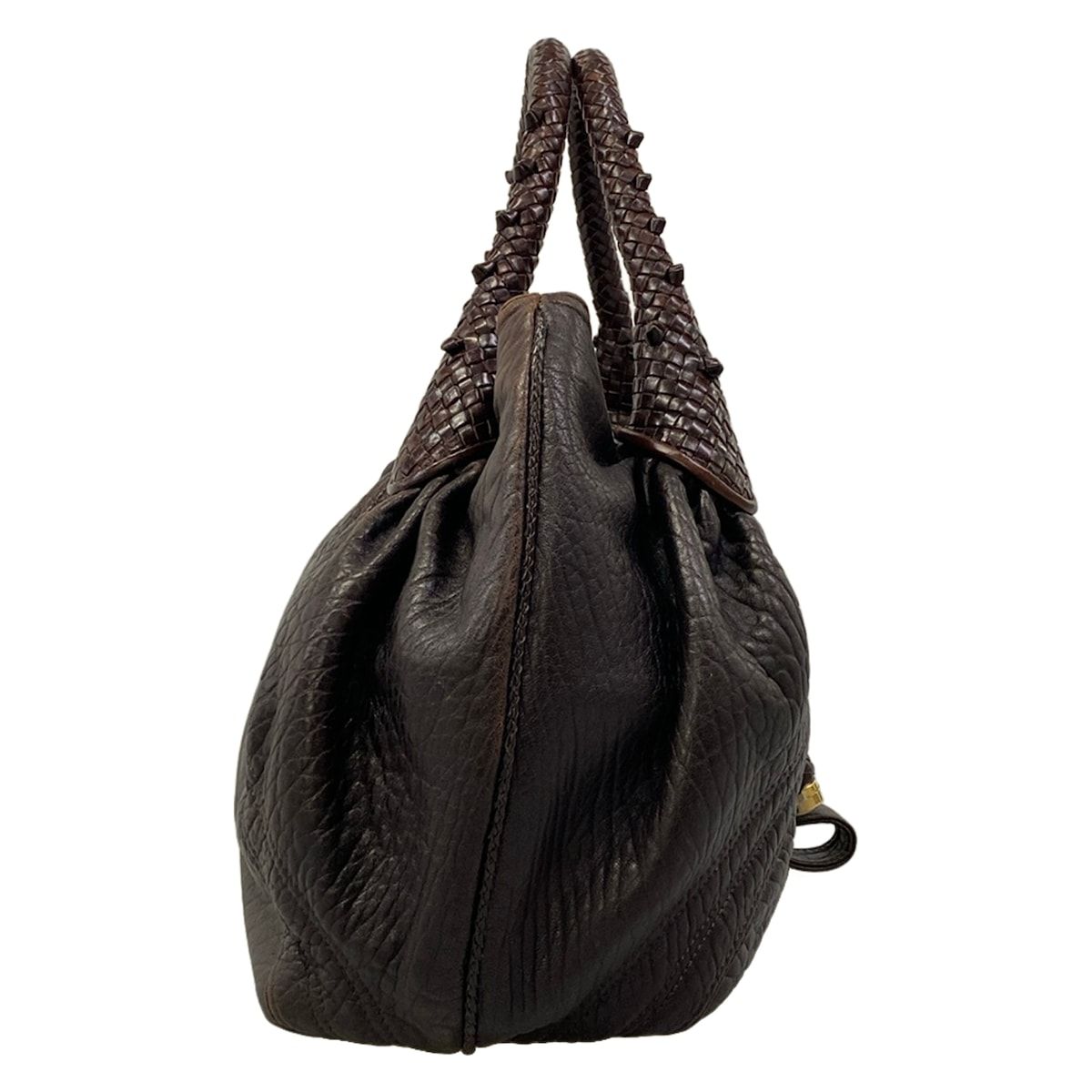 Fendi Handbag Spy Bag Dark Brown Leather — view 2