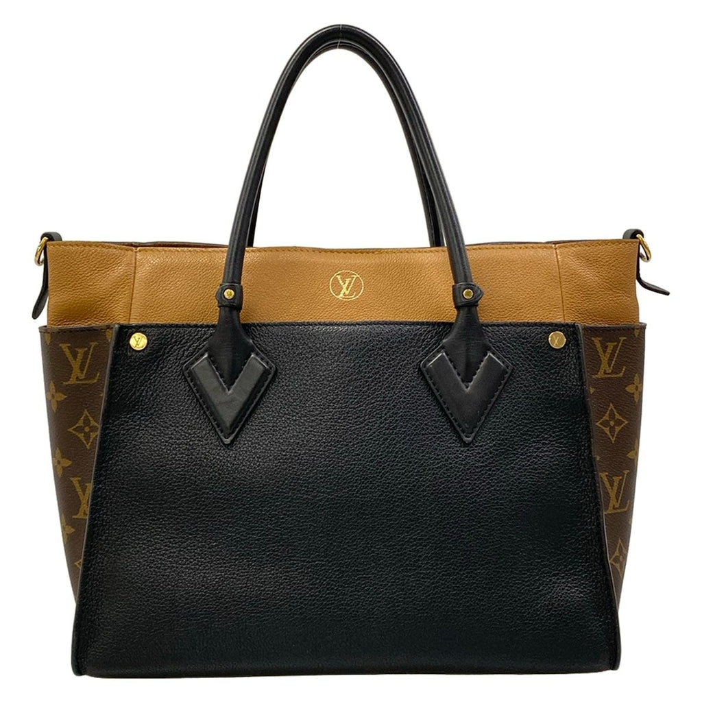 Louis Vuitton Tote Bag Monogram on My Side MM Noir Leather — view 3