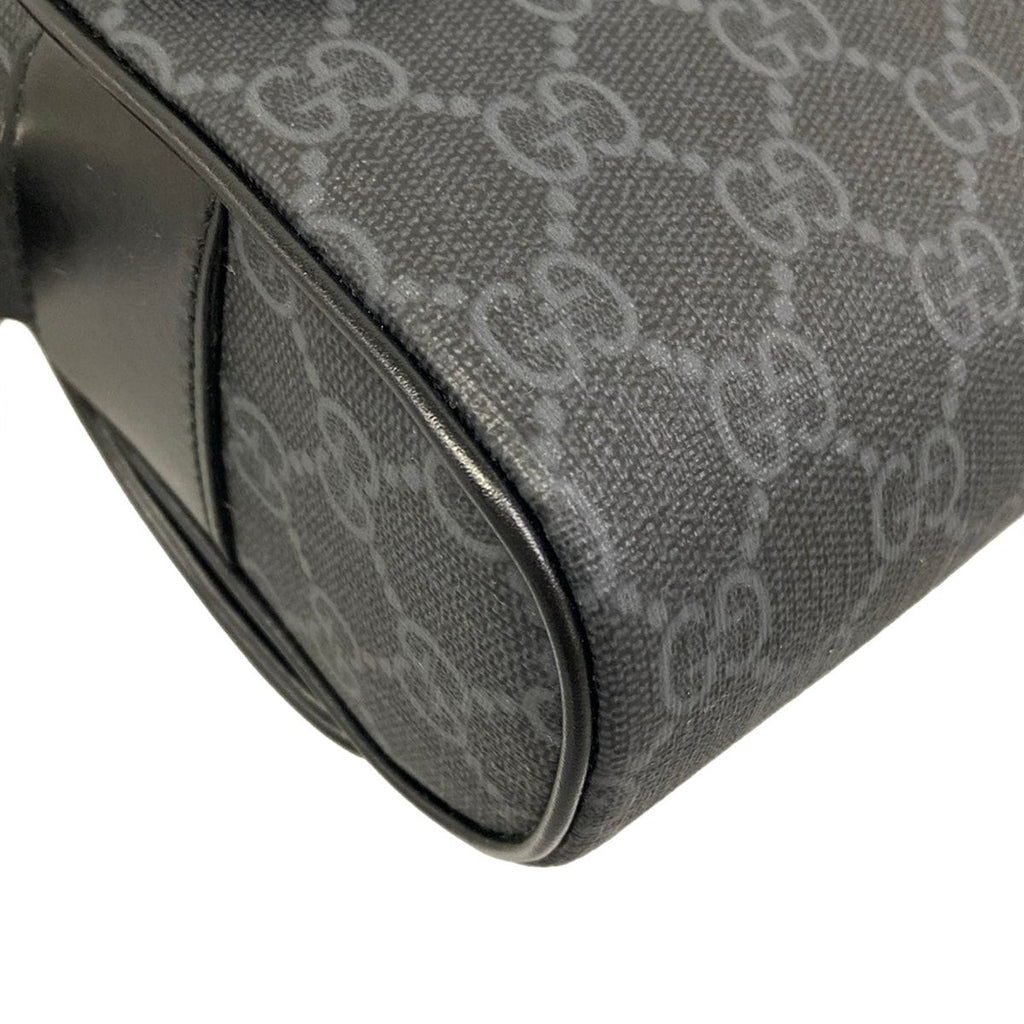 Gucci Shoulder Bag GG Plus Supreme Black Dark Gray Leather — view 6