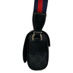 Gucci Shoulder Bag GG Plus Supreme Black Dark Gray Leather — view 4