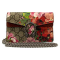 Gucci Shoulder Bag Dionysus Beige Dark Brown Multi Chain Floral Pattern