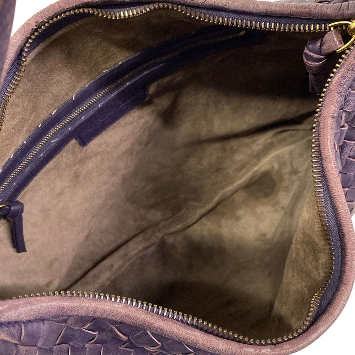 Bottega Veneta Handbag Intrecciato Purple Leather — view 7