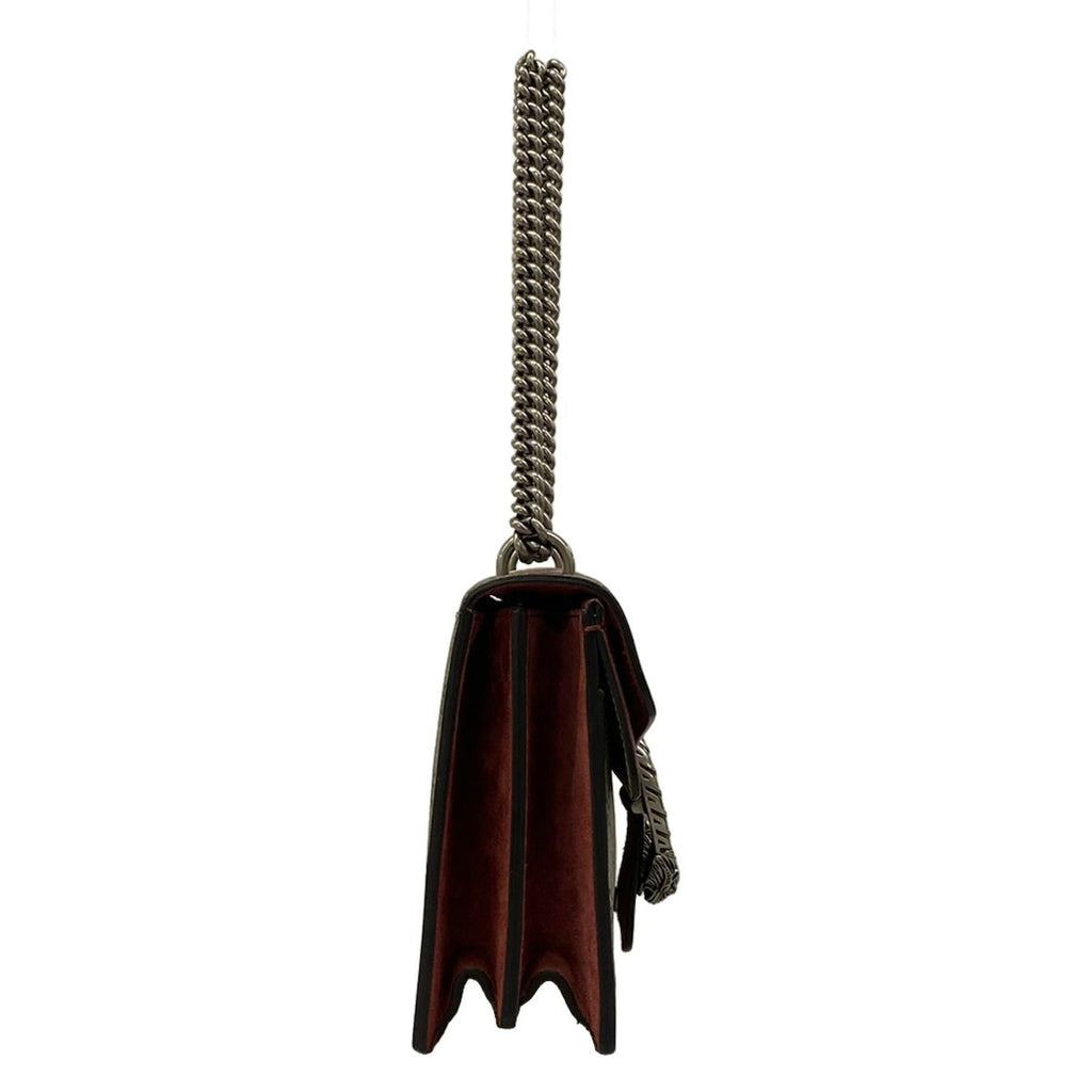 Gucci Shoulder Bag Dionysus Beige Dark Brown Red Chain — view 2