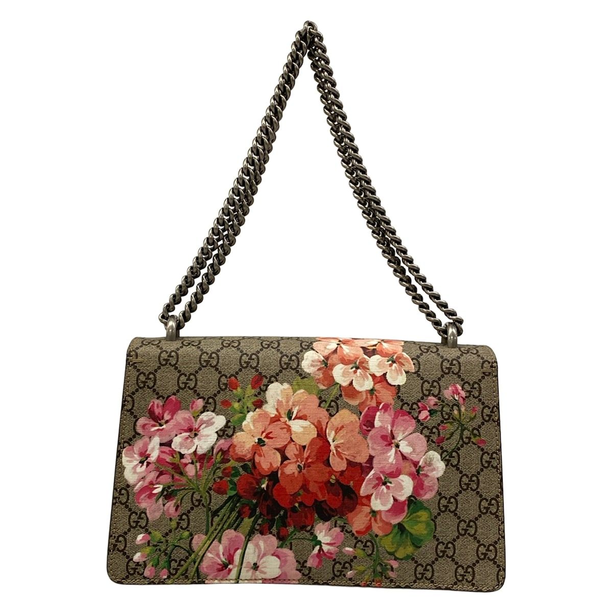 Gucci Shoulder Bag Dionysus Beige Dark Brown Red Chain — view 3