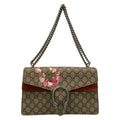 Gucci Shoulder Bag Dionysus Beige Dark Brown Red Chain