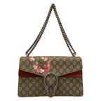 Gucci Shoulder Bag Dionysus Beige Dark Brown Red Chain