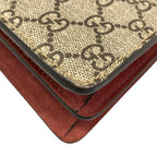Gucci Shoulder Bag Dionysus Beige Dark Brown Red Chain — view 6