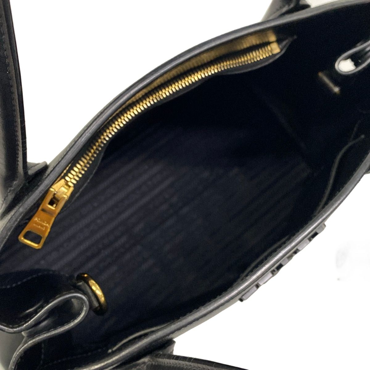 Prada Handbag Monochrome Bag Black Leather — view 7