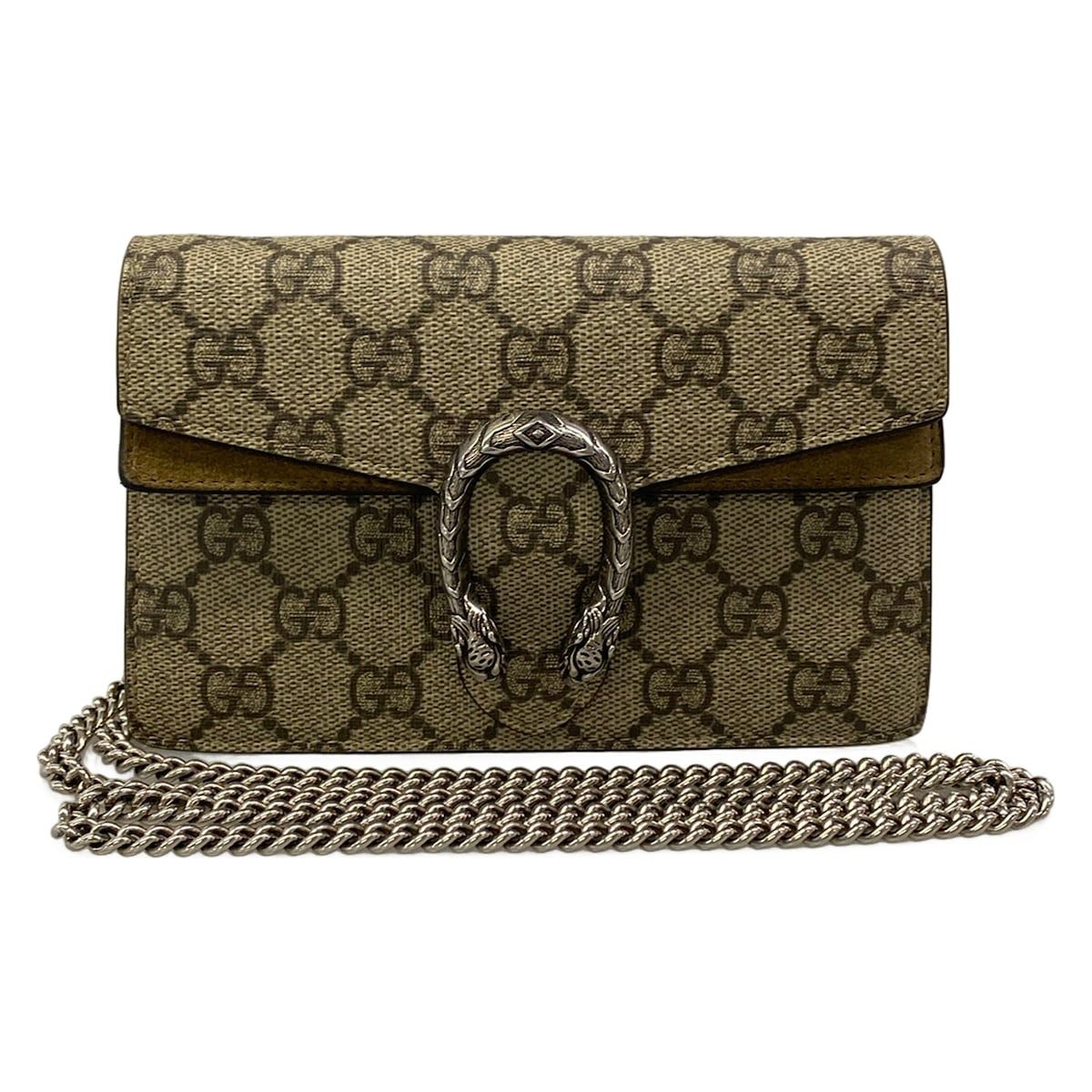 Gucci Shoulder Bag Dionysus Beige Dark Brown Chain