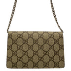 Gucci Shoulder Bag Dionysus Beige Dark Brown Chain — view 3