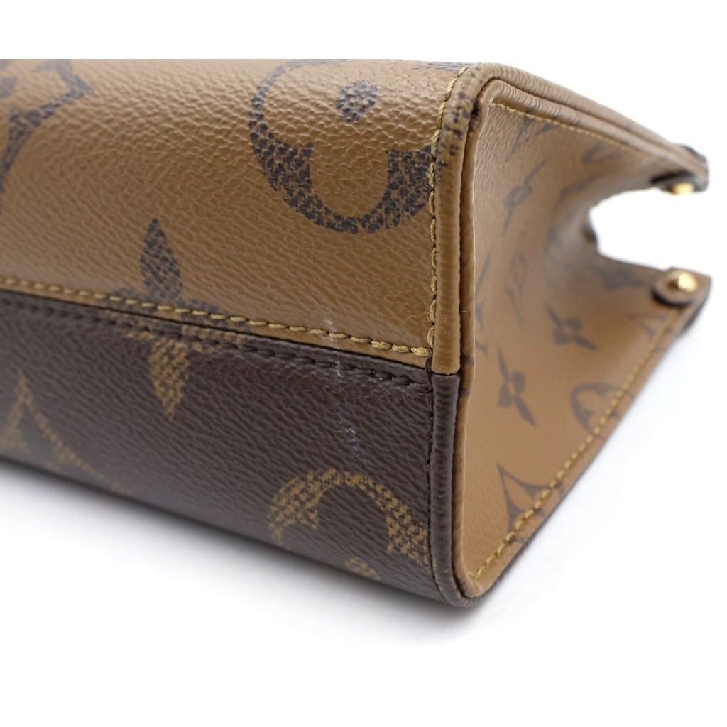 Louis Vuitton Monogram Reverse On The Go Mini BB Brown Tote Bag — view 5