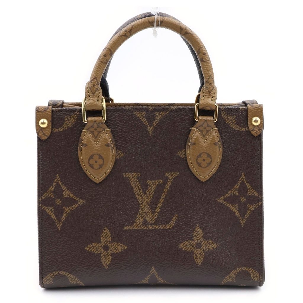 Louis Vuitton Monogram Reverse On The Go Mini BB Brown Tote Bag — view 2