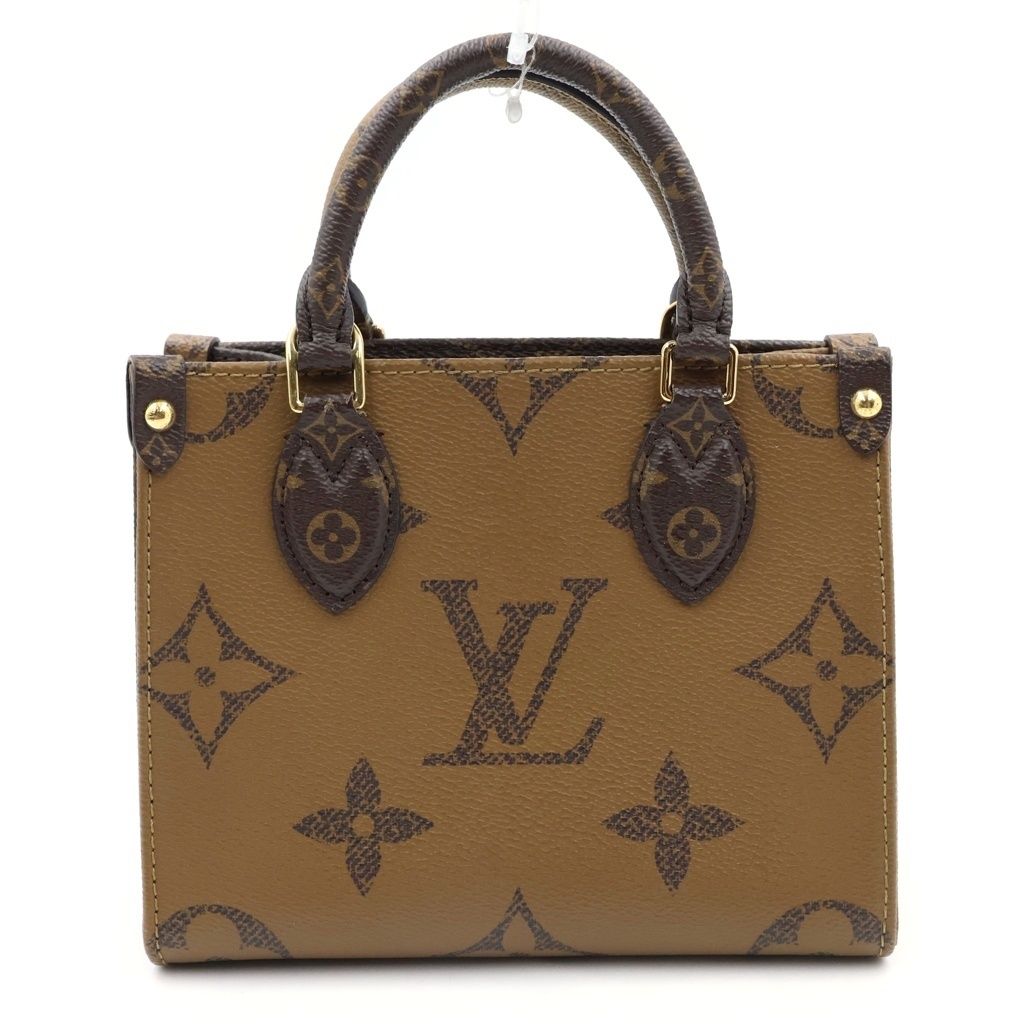 Louis Vuitton Monogram Reverse On The Go Mini BB Brown Tote Bag
