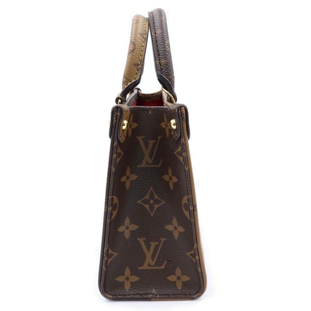 Louis Vuitton Monogram Reverse On The Go Mini BB Brown Tote Bag — view 3