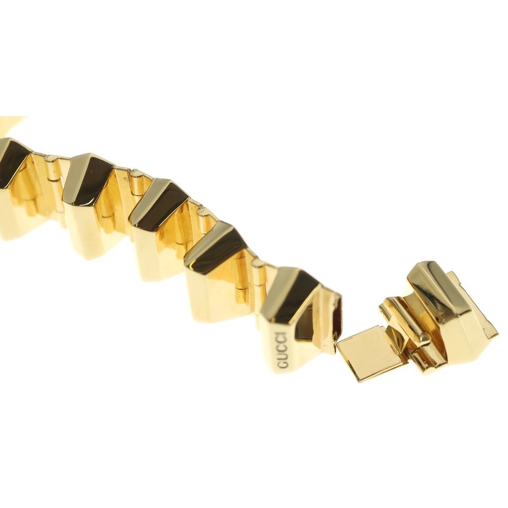 Gucci Choker Necklace with Geometric Studs Gold — view 6