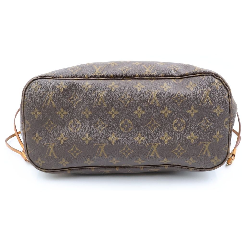 Louis Vuitton Neverfull MM Tote Shoulder Bag Monogram Leather Brown — view 4