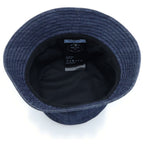 Prada Triangle Logo Cotton Denim Bucket Hat M Indigo Blue — view 5