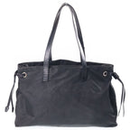 Prada Triangle Logo Tessuto Boston Bag Black Nylon Silver — view 2