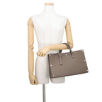 Hermes Handbag Sac Vero Etoupe Silver Taurillon Clemence Bag — view 4