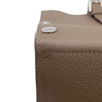 Hermes Handbag Sac Vero Etoupe Silver Taurillon Clemence Bag — view 7