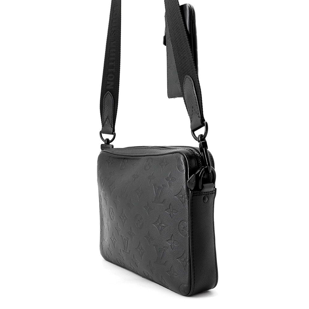 Louis Vuitton Shoulder Bag Monogram Shadow Trio Messenger Black — view 2
