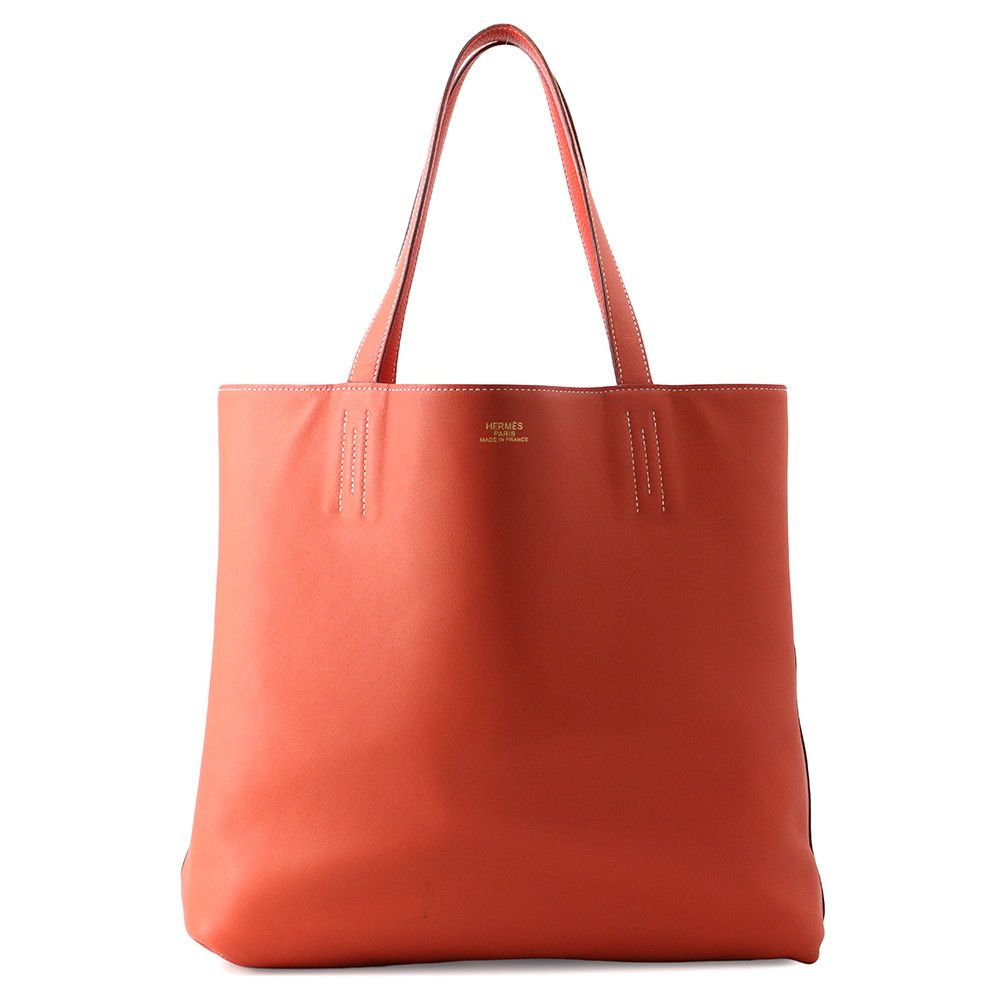 Hermes Double Sens Rouge Duces Bougainvillea Taurillon Clemence Swift Reversible — view 2
