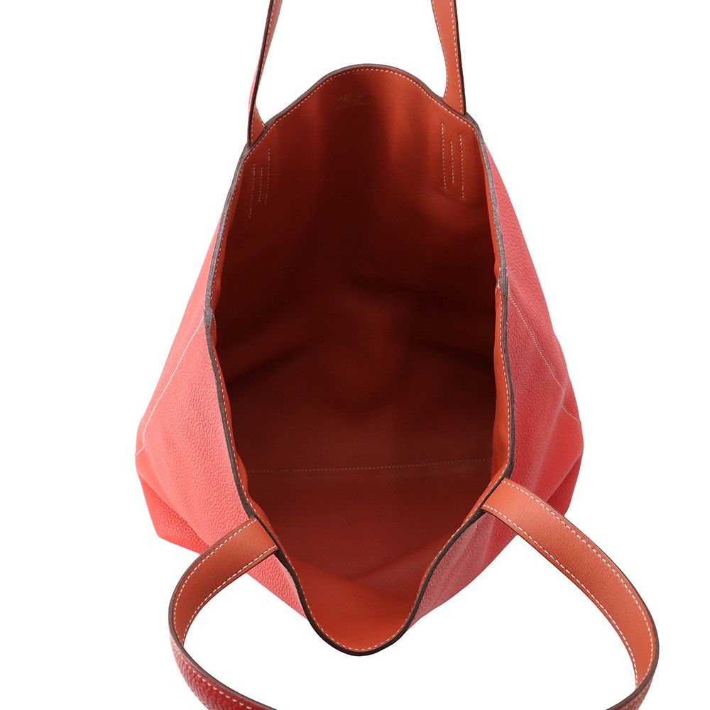 Hermes Double Sens Rouge Duces Bougainvillea Taurillon Clemence Swift Reversible — view 6
