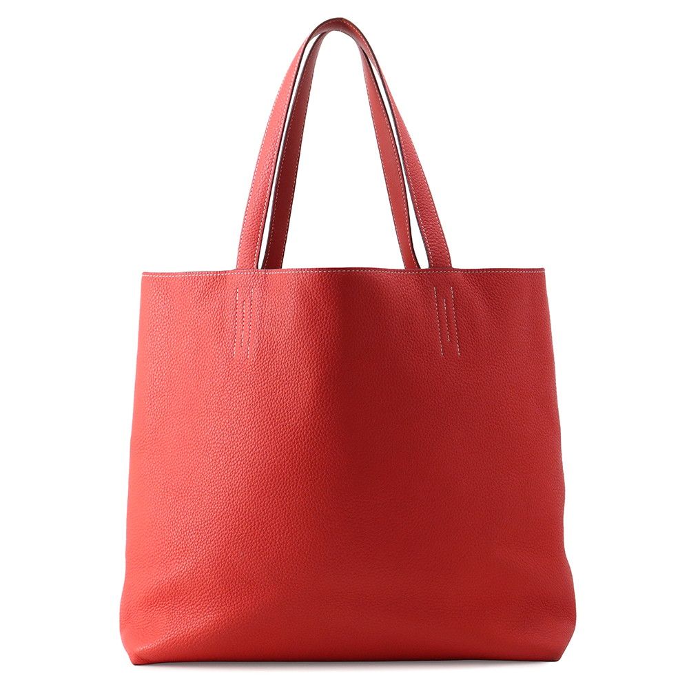 Hermes Double Sens Rouge Duces Bougainvillea Taurillon Clemence Swift Reversible