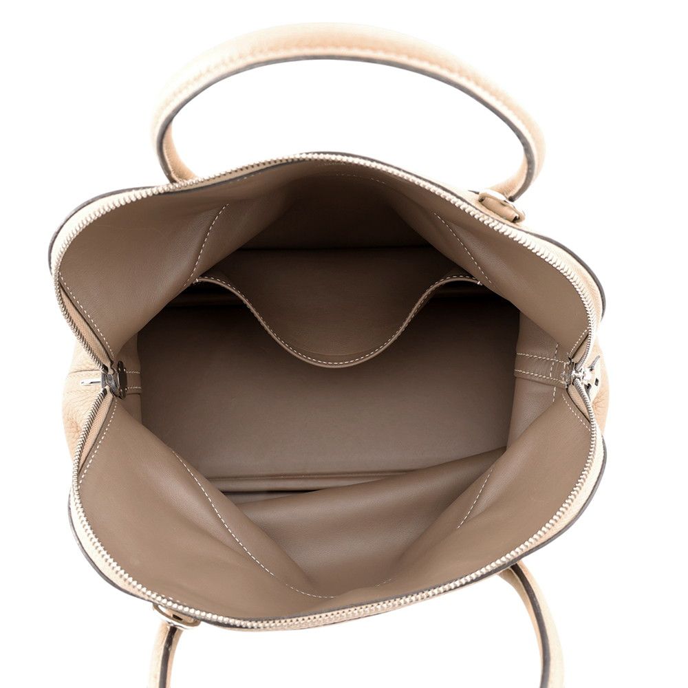 Hermes Handbag Bolide 31 Verso Trench Etoupe Silver Taurillon Clemence 2-Way — view 6