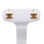 Celine Earrings Triomphe Gold Logo — view 2