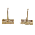 Celine Earrings Triomphe Gold Logo — view 4