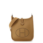 Hermes Shoulder Bag Evelyne TPM 111 Amazon Biscuit Silver Taurillon Clemence