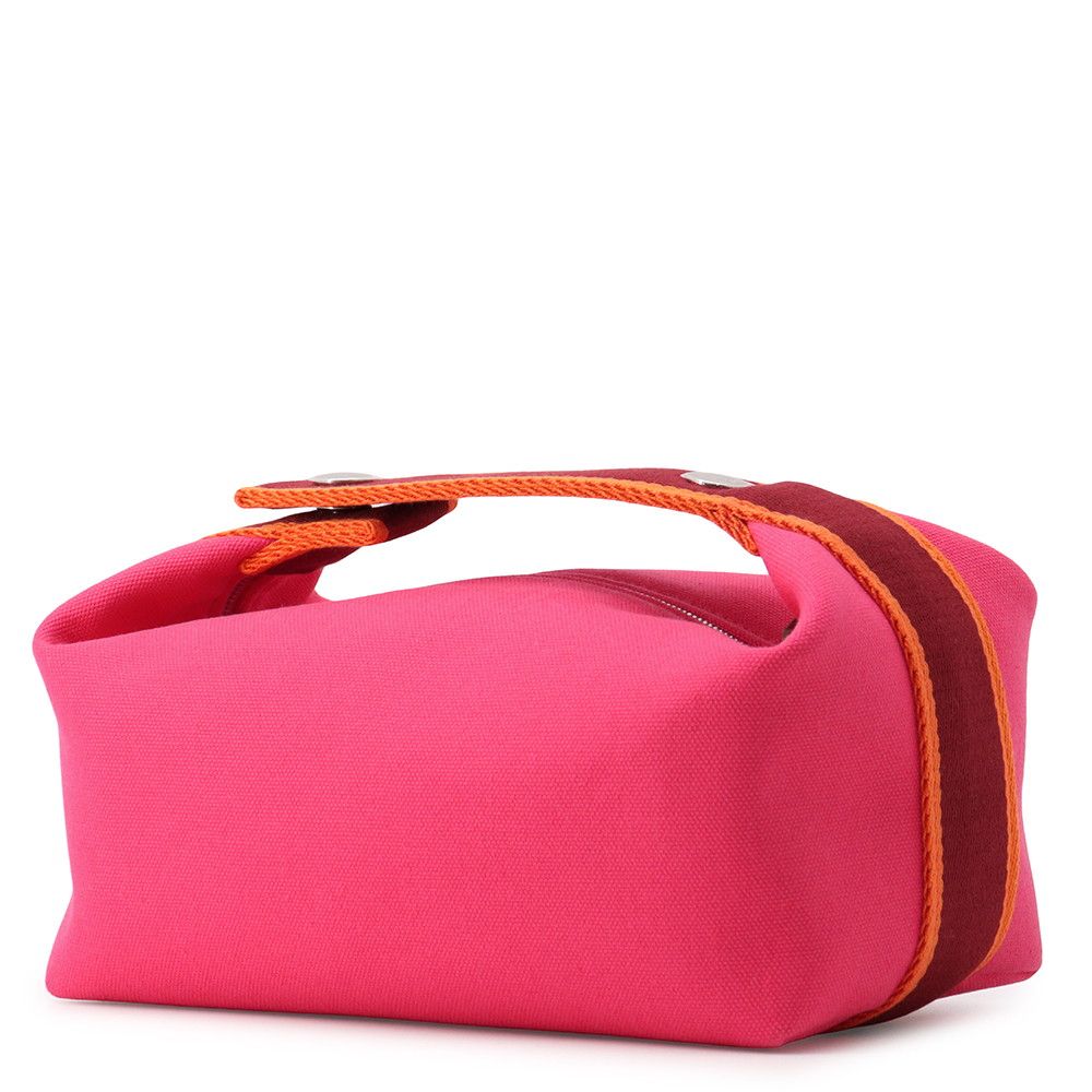 Hermes Pouch Bride-a-Brac PM Hibiscus Silver Canvas Case — view 2